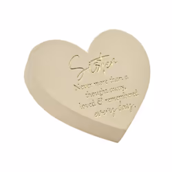 Thoughts of You Memorial Graveside Heart Plaque - Sister
