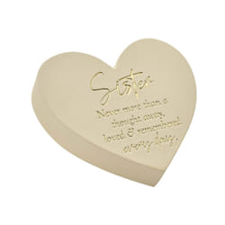 Thoughts of You Memorial Graveside Heart Plaque - Sister