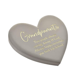 Thoughts of You Memorial Graveside Heart Plq - Grandparents