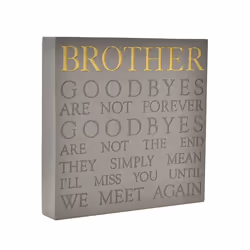 Thoughts of You Memorial Square Plaque - Brother