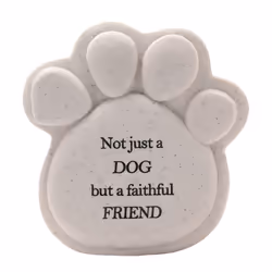 Thoughts of You Pawprint Stone - Dog & Friend