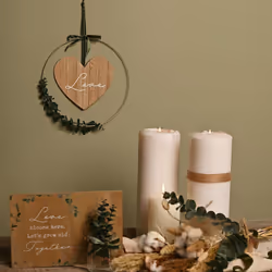Love Story 'Love' Hoop Wreath