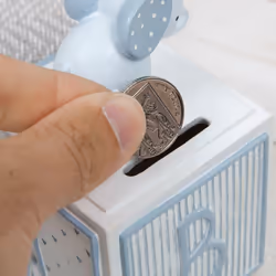 Petit Cheri Collection Resin Money Box & Frame - Blue
