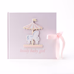 Hello Baby Photo Album Carousel Design 'Lovely Baby Girl'