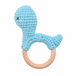 Petit Cheri Crochet Dinosaur Rattle - Diplodocus