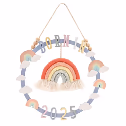 Petit Cheri Hanging Hoop Plaque - Rainbow 2025