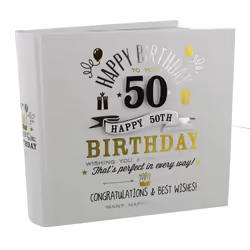 Signography Birthday Boy Photo Album 4 x6 - 50th