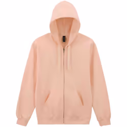 Gildan Unisex Adult Softstyle Midweight Full Zip Hoodie - 4XL, Dusty Rose