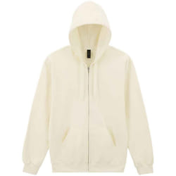 Gildan Unisex Adult Softstyle Midweight Full Zip Hoodie - S, Off White