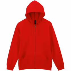 Gildan Unisex Adult Softstyle Midweight Full Zip Hoodie - S, Red
