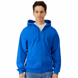 Gildan Unisex Adult Softstyle Midweight Full Zip Hoodie - S, Royal Blue