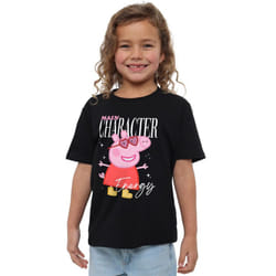 Peppa Pig Girls Main Character T-Shirt - 7-8 Years, Black
