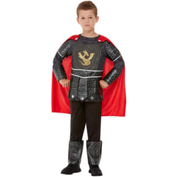 Smiffys Boys Deluxe Knight Costume - 4-6 Years, Black