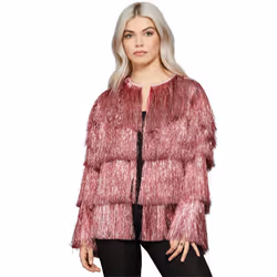 Smiffys Womens/Ladies Tinsel Festival Costume Jacket