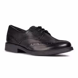 Geox Girls Agata Patent Leather Shoes - 3 UK, Black