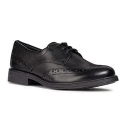 Geox Girls Agata Patent Leather Shoes - 3 UK, Black