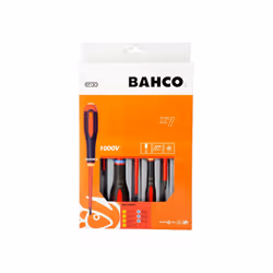Bahco Be-9888s Ergo Vde Insulated Screwdriver Set, 7 Piece