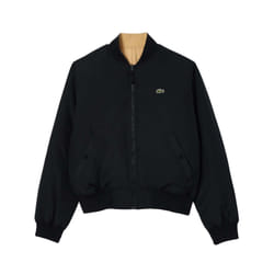 Lacoste Mens Water Repellent Padded Bomber Jacket - S, Black/Beige