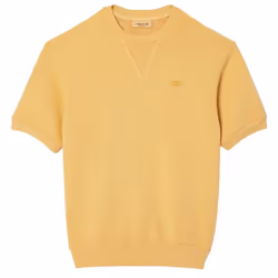 Lacoste Womens/Ladies Natural Dyed Fleece T-Shirt - 6 UK, Orange