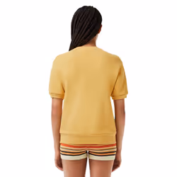 Lacoste Womens/Ladies Natural Dyed Fleece T-Shirt - 6 UK, Orange