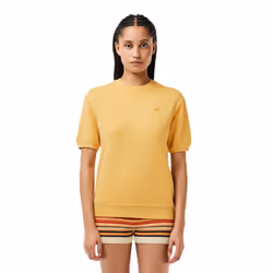 Lacoste Womens/Ladies Natural Dyed Fleece T-Shirt - 6 UK, Orange
