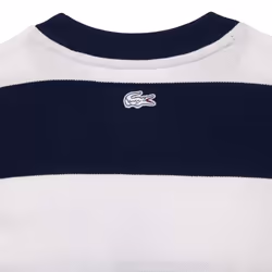 Lacoste Womens/Ladies French Made Oversized Sweatshirt - 6 UK, Cream/Dark Blue