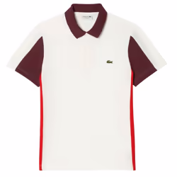 Lacoste Mens Colour Block Regular Polo Shirt - XS, Cream