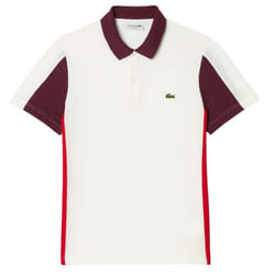 Lacoste Mens Colour Block Regular Polo Shirt - M, Cream