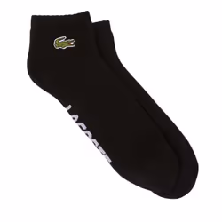 Lacoste Unisex Adult Cotton Ankle Socks - 2 UK-5 UK, Black