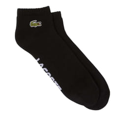 Lacoste Unisex Adult Cotton Ankle Socks - 2 UK-5 UK, Black
