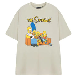 The Simpsons Mens Sofa Short-Sleeved T-Shirt - 3XL, Beige