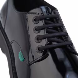 Kickers Womens/Ladies Finley Patent Leather Lace Up Shoes - 6 UK, Black