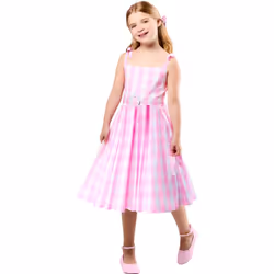 Barbie Girls Perfect Day Costume Dress - 5-6 Years, Pink/White