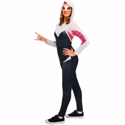 Marvel Comics Womens/Ladies Ghost-Spider Costume - XS, White/Black/Red