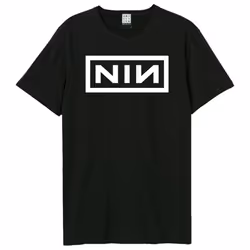 Amplified Unisex Adult NIN Logo T-Shirt - XS, Black