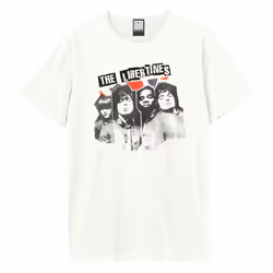 Amplified Unisex Adult Rip Flag Xerox The Libertines T-Shirt - XS, Vintage White