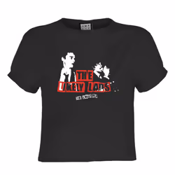 Amplified Womens/Ladies Pete And Carl The Libertines Crop Top - XS, Charcoal