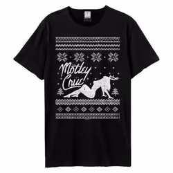 Amplified Unisex Adult Motley Crue Holiday T-Shirt - XS, Black