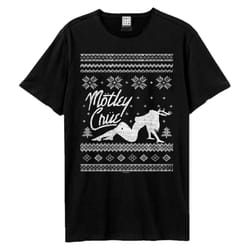 Amplified Unisex Adult Motley Crue Holiday T-Shirt - XS, Black
