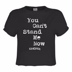 Amplified Womens/Ladies Can't Stand Me Now The Libertines Crop Top - XS, Charcoal
