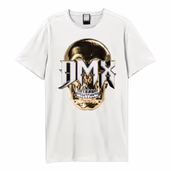 Amplified Unisex Adult 3D Skull DMX T-Shirt - XS, Vintage White