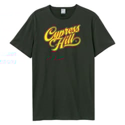 Amplified Unisex Adult Script Cypress Hill T-Shirt - XS, Charcoal