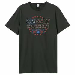 Amplified Unisex Adult Stars And Stripes Guns N Roses T-Shirt - XS, Charcoal