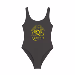 Amplified Womens/Ladies Crest Queen Bodysuit - XS, Charcoal