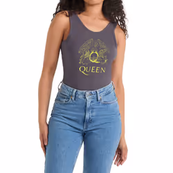 Amplified Womens/Ladies Crest Queen Bodysuit - XS, Charcoal