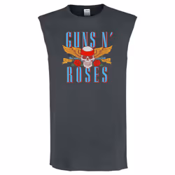 Amplified Unisex Adult Skull 25 Guns N Roses Sleeveless Tank Top - XS, Charcoal