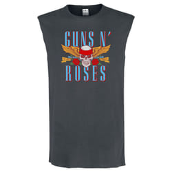 Amplified Unisex Adult Skull 25 Guns N Roses Sleeveless Tank Top - XS, Charcoal