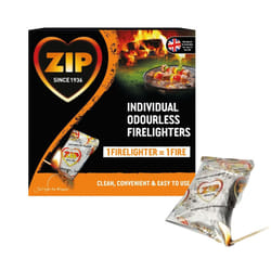 18 Zip Fire Lighters Individual odourless Cubes Instant Light BBQ