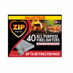 40 Zip Firelighters All purpose Fire Starter Cubes Open Fire Pit BBQ