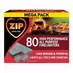 80 Firelighters, High Performance All Purpose for Open Fires, Wood Burner, Multi Fuel Stove, BBQ, Firepit, Chiminea and Bonfi ...